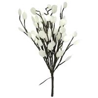 View 20" Artificial Silver Dollars Electric LED Lighted Branch (Convertible to Battery with Adapter) (60 White Lights)